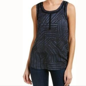 CAbi Black and Gray Tank Top